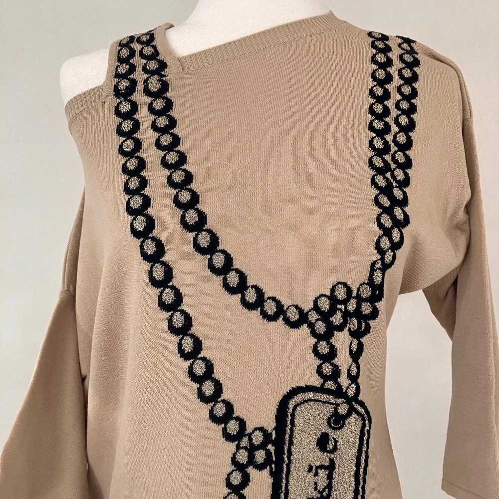 FRANKIE MORELLO OFF THE SHOULDER ITALIAN KNIT - Picture 1 of 13